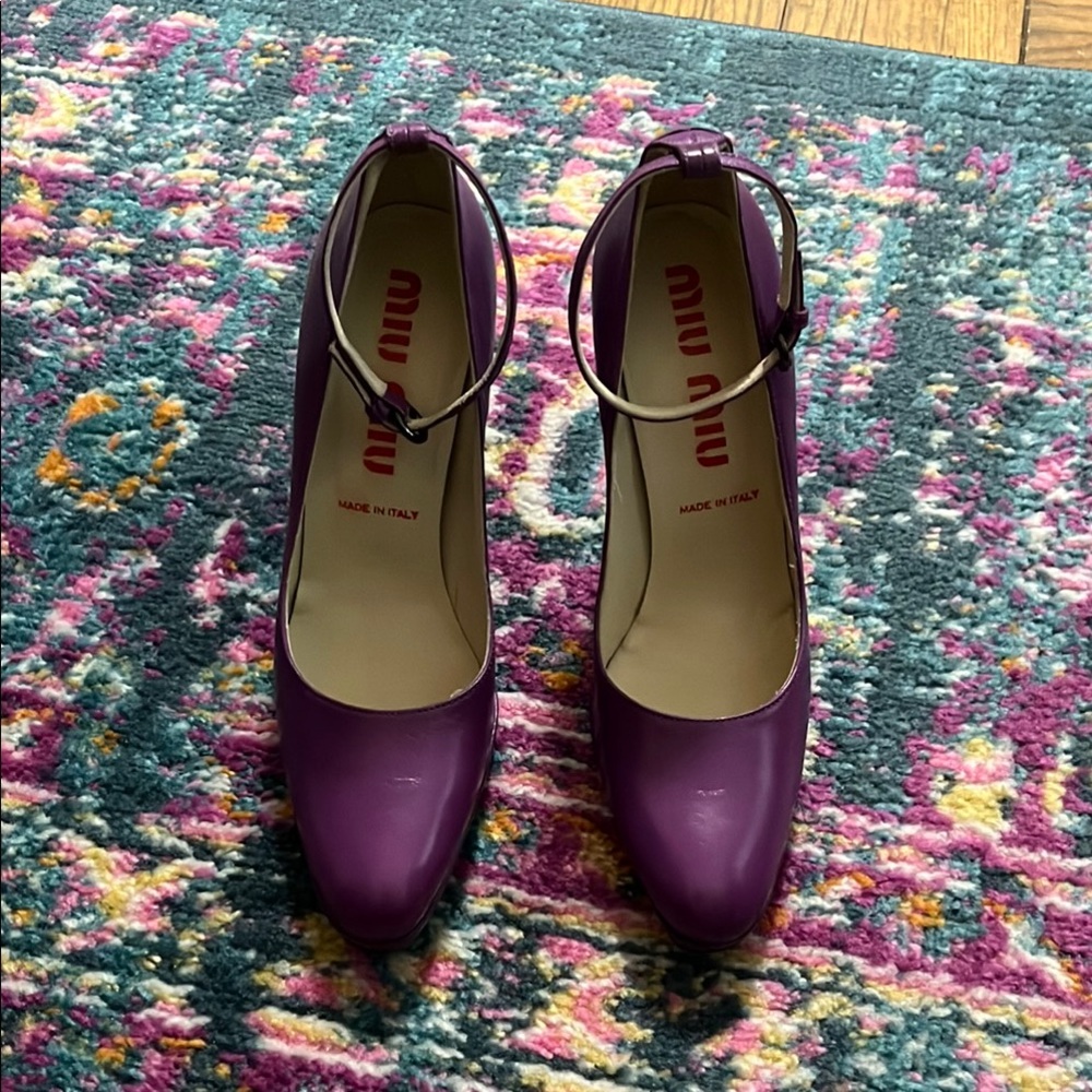 Vintage Miu Miu purple heels 7